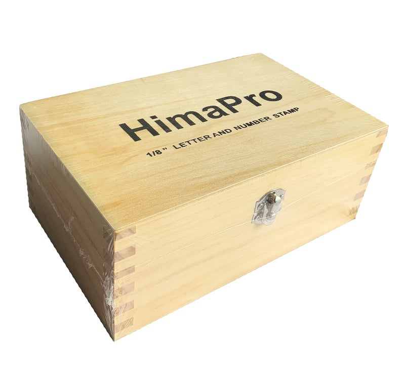 HimaPro Letter and Number Stamp Set 36pcs 40Cr Alloy Steel Metal Stamp Number & Letter Punch Set in a Wooden case (3mm 1/8 Inch) - Image 5
